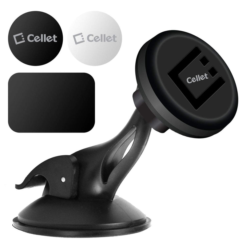 [Australia - AusPower] - Cellet Car Cell Phone Holder, Adjustable Magnetic Dashboard and Windshield Mount with Suction Cup Compatible for iPhone 13 12 Pro Max Mini 11 XR XS X Note 20 10 9 Galaxy S21 S20 S10 Google Map GPS 