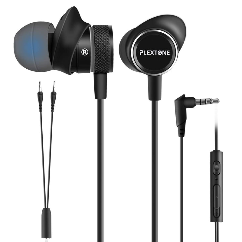 [Australia - AusPower] - Innens Wired Earbuds in Ear Headphone with Mic and Volume Control for Gaming, 3.5MM Noise Cancelling Stereo Bass Gaming Earbuds for iPhone, Smartphone,Switch, PS4, Xbox One, iPad, PC Black 