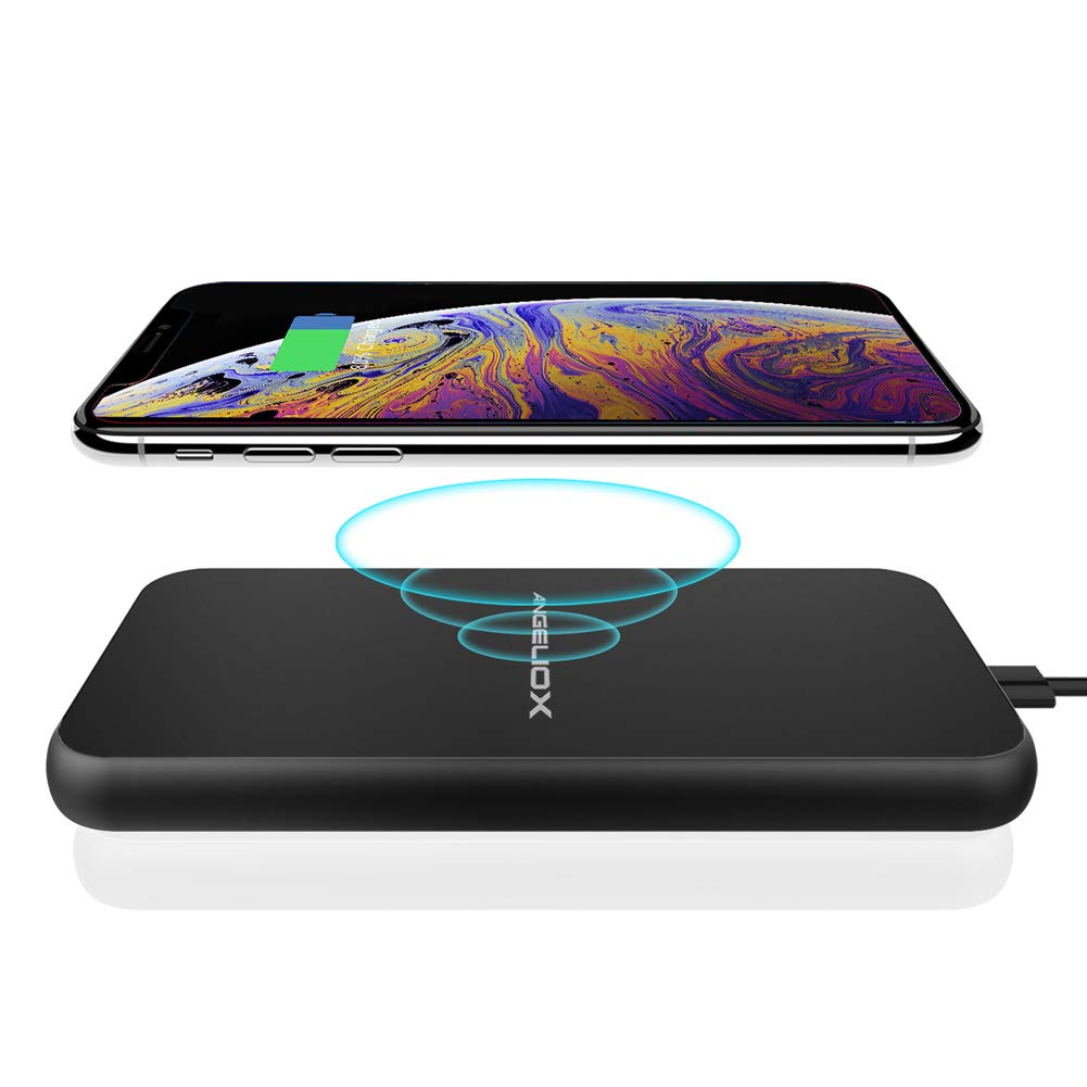 [Australia - AusPower] - Qi Wireless Charger, ANGELIOX USB-C 7.5W Fast Cordless Charger Compatible iPhone Xs Max/XS/XR/X/8/8+,10W Wireless Charging Pad Station for Samsung Galaxy S10/S10+/S10e/S9/S9+/S8 Plus 