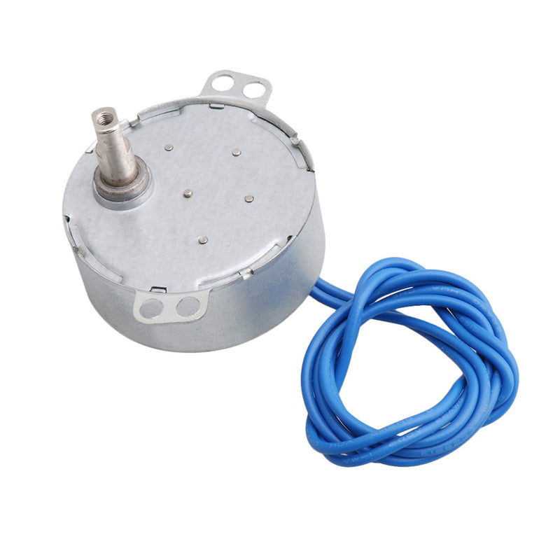 [Australia - AusPower] - Homeswitch Metal TYC-50 Double Flat Shaft CW/CCW Undirectional Speed Reduction Synchronous Motor AC110V 4-5RMP Silver 