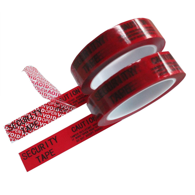[Australia - AusPower] - 2 Rolls 100% Total Transfer Tamper Proof Security Void Tapes (1 in x 55 yrds x 2 mil, Ultra-Thick Void Film, Red - TamperSTOP) 