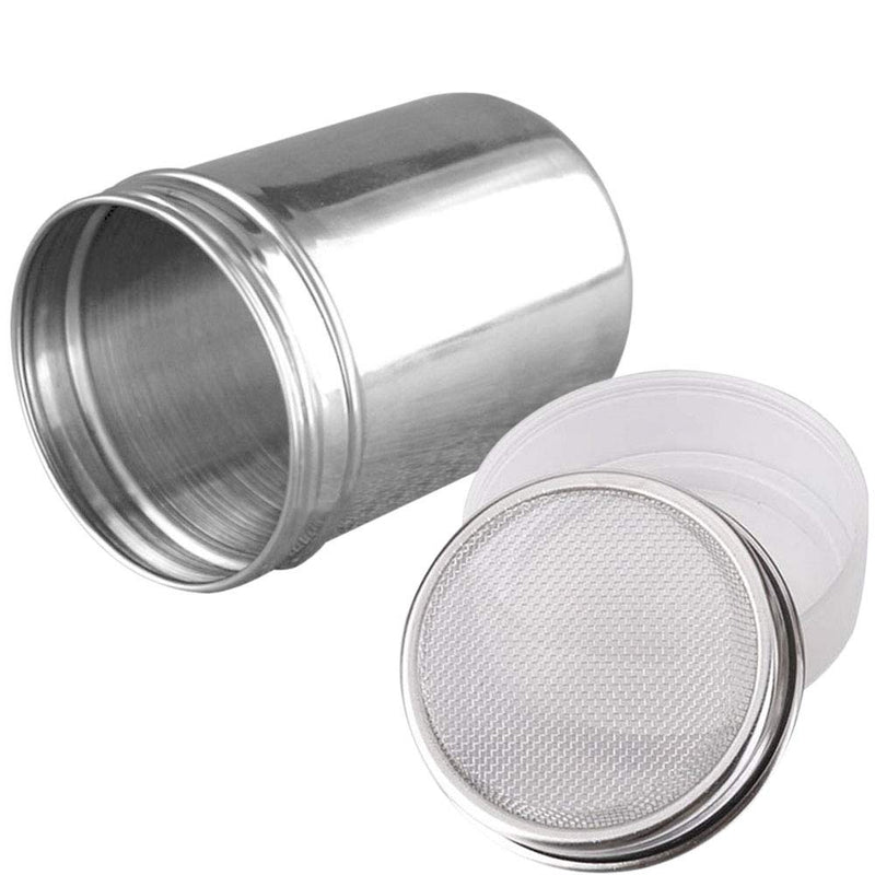 [Australia - AusPower] - Onwon Powder Sugar Shaker with Lid - Stainless Steel Fine Mesh Shaker Cinnamon Icing Sugar Powder Cocoa Flour Chocolate Coffee Sifter Sprinkler Dredgers for Coffee Cappuccino Latte 