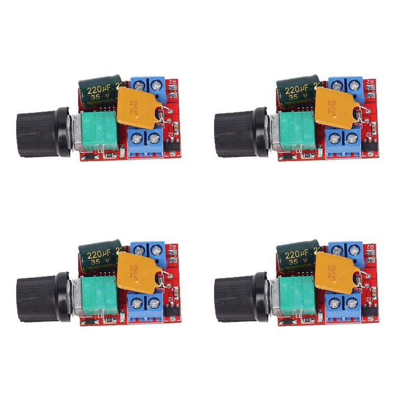 [Australia - AusPower] - Comidox 4PCS Mini DC 3V 6V 12V 24V 35V PWM Motor Speed Controller Switch Module Ultra Small LED Dimmer 5A 