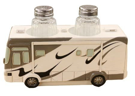[Australia - AusPower] - Class A Motorhome RV Camper Salt & Pepper Shaker Set, Camping Kitchen Decor, 7" 