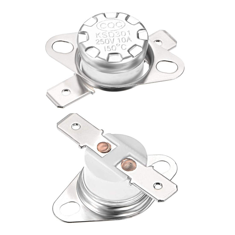 [Australia - AusPower] - uxcell KSD301 Thermostat 150°C/302°F 10A Normally Closed N.C Adjust Snap Disc Temperature Switch for Microwave,Oven,Coffee Maker 2pcs 