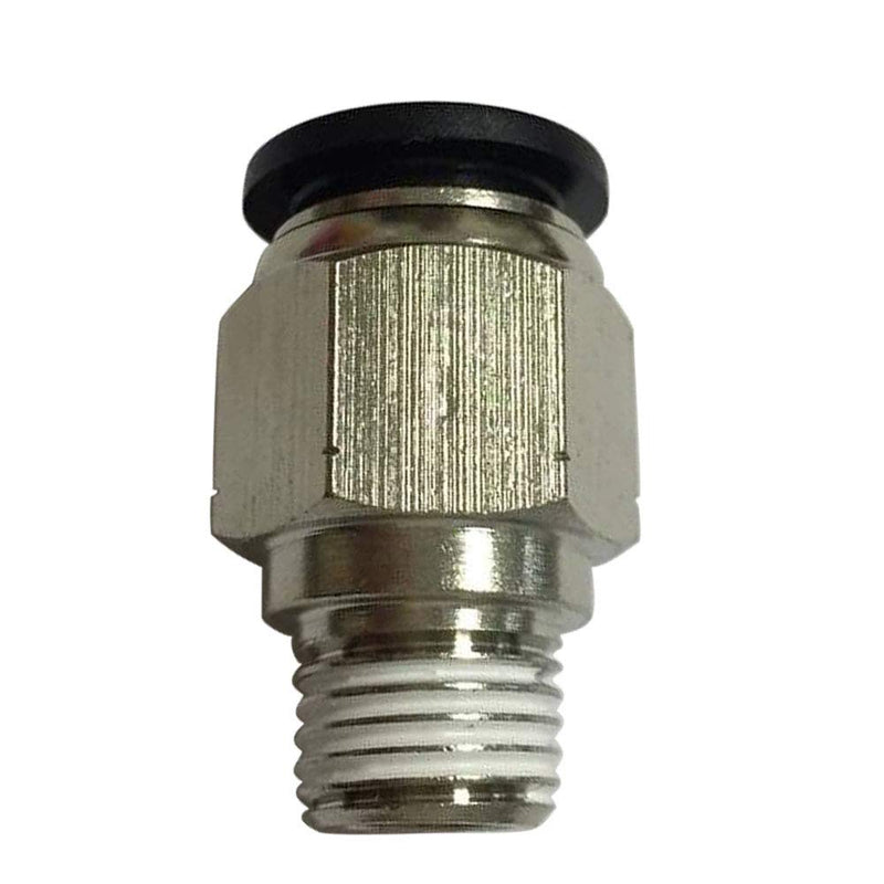 [Australia - AusPower] - Avanty 3/8" OD x 1/4" NPT Male Push to Connect Tube Fitting Male Straight Adapter with Sealant, PBT & Nickel Plated Brass (Pack of 10) 