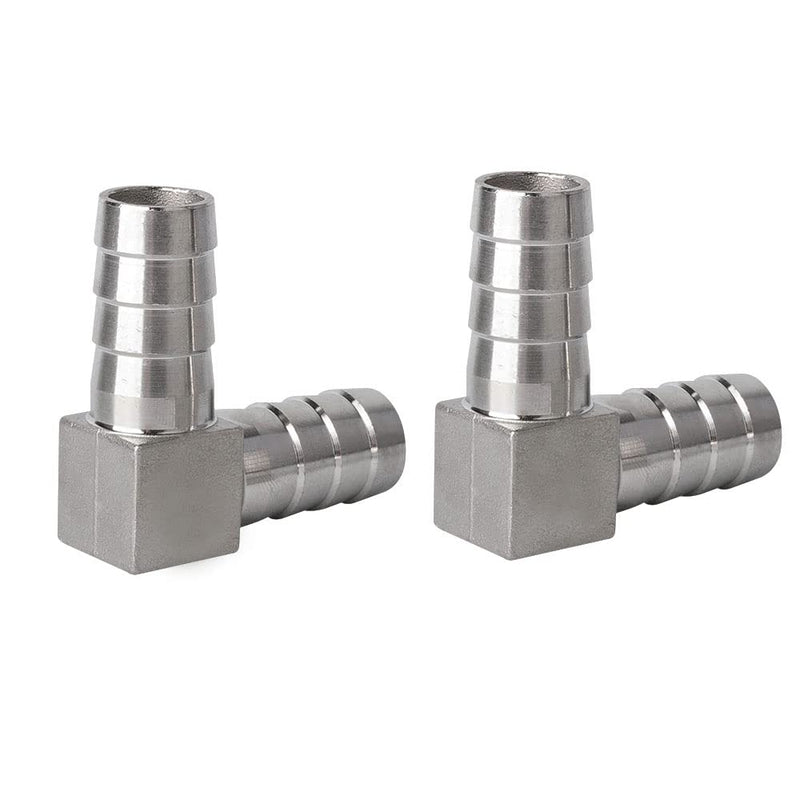 [Australia - AusPower] - Metalwork 304 Stainless Steel Hose Barb Fitting 90 Degree L Right Angle Elbow, 1-1/4" Barbed x 1-1/4" Barbed, Pack of 2 1-1/4" Barb x 1-1/4" Barb 