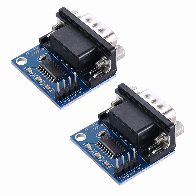 [Australia - AusPower] - ANMBEST 2PCS MAX3232 3.3V to 5V DB9 Male RS232 Serial Prot to TTL Converter Module Root Connector for Arduino Raspberry Pi and Microcontrollers 