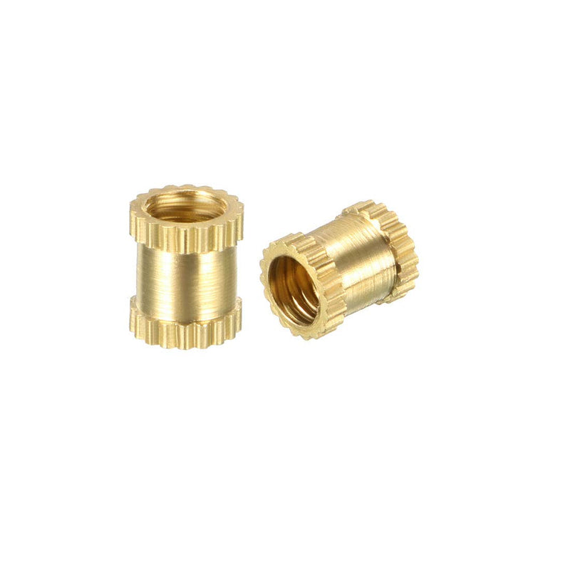 [Australia - AusPower] - uxcell Knurled Threaded Insert, M3 x 5mm (L) x 4mm (OD) Female Thread Brass Embedment Nuts, Pack of 10 M3 x 5mm(L) x 4mm(OD) 