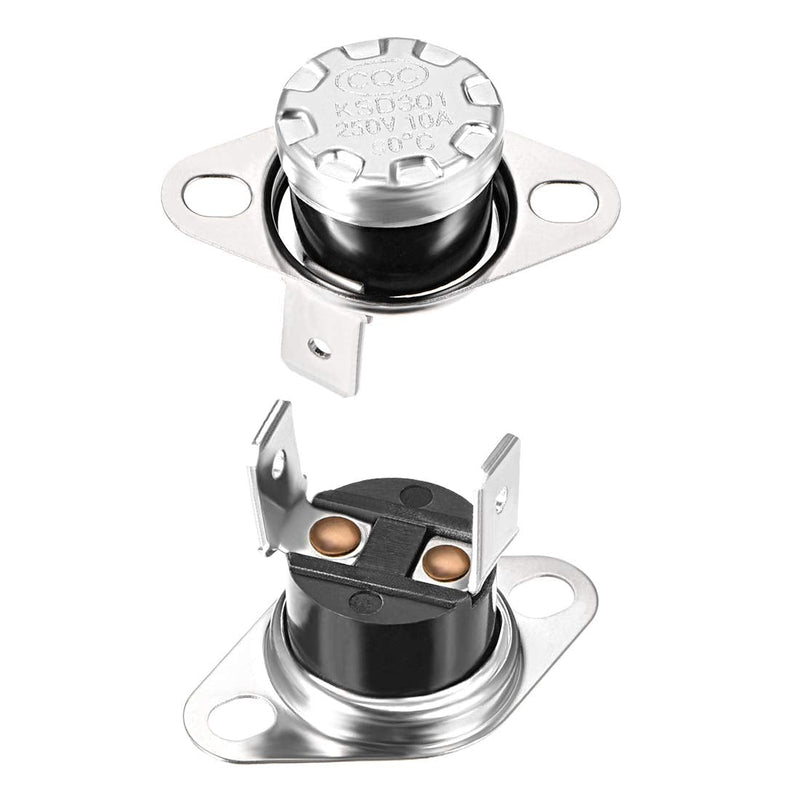 [Australia - AusPower] - uxcell KSD301 Thermostat 90°C/194°F 10A N.C Adjust Snap Disc Temperature Switch for Microwave,Oven,Coffee Maker 2pcs 