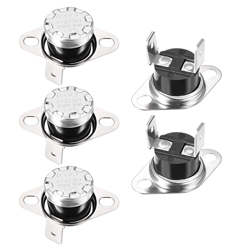 [Australia - AusPower] - uxcell KSD301 Thermostat 65°C/149°F 10A Normally Closed N.C Adjust Snap Disc Temperature Switch for Microwave Oven Coffee Maker 5pcs 
