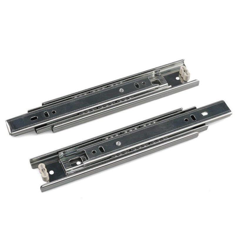 [Australia - AusPower] - Drawer Slides 8 Inch Ball Bearing Full Extension 3 Section Slide Track Mounting Drawer Runners Slider for Cabinet Home Furniture, 2 Pack (Silver 8 Inch) Silver 8 Inch 