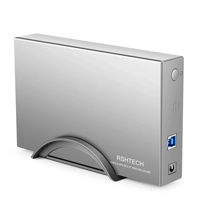 [Australia - AusPower] - Hard Drive Enclosure RSHTECH USB 3.0 to SATA Aluminum External Hard Drive Dock Case for 3.5 inch HDD SSD up to 16TB Drives, Support UASP (RSH-339) USB 3.0 Enclosure 