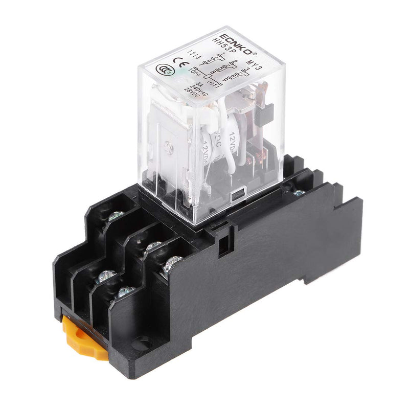 [Australia - AusPower] - uxcell HH53P DC 12V Coil 3P3T 11 Pins Electromagnetic Power Relay Green LED with Socket 