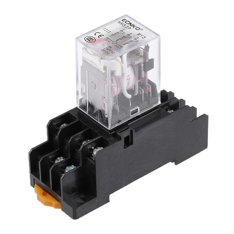 [Australia - AusPower] - uxcell HH53P AC12V Coil DPDT 11 Pins Red Light Electromagnetic Power Relay + Socket 