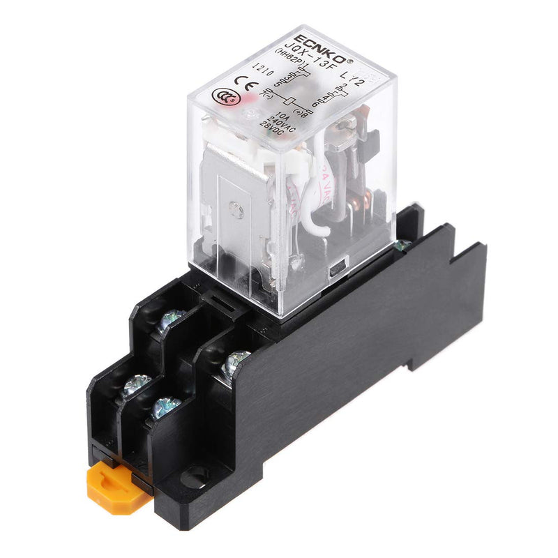 [Australia - AusPower] - uxcell JQX-13F AC24V Coil DPDT 8Pins Red Light Electromagnetic Power Relay Scoket 