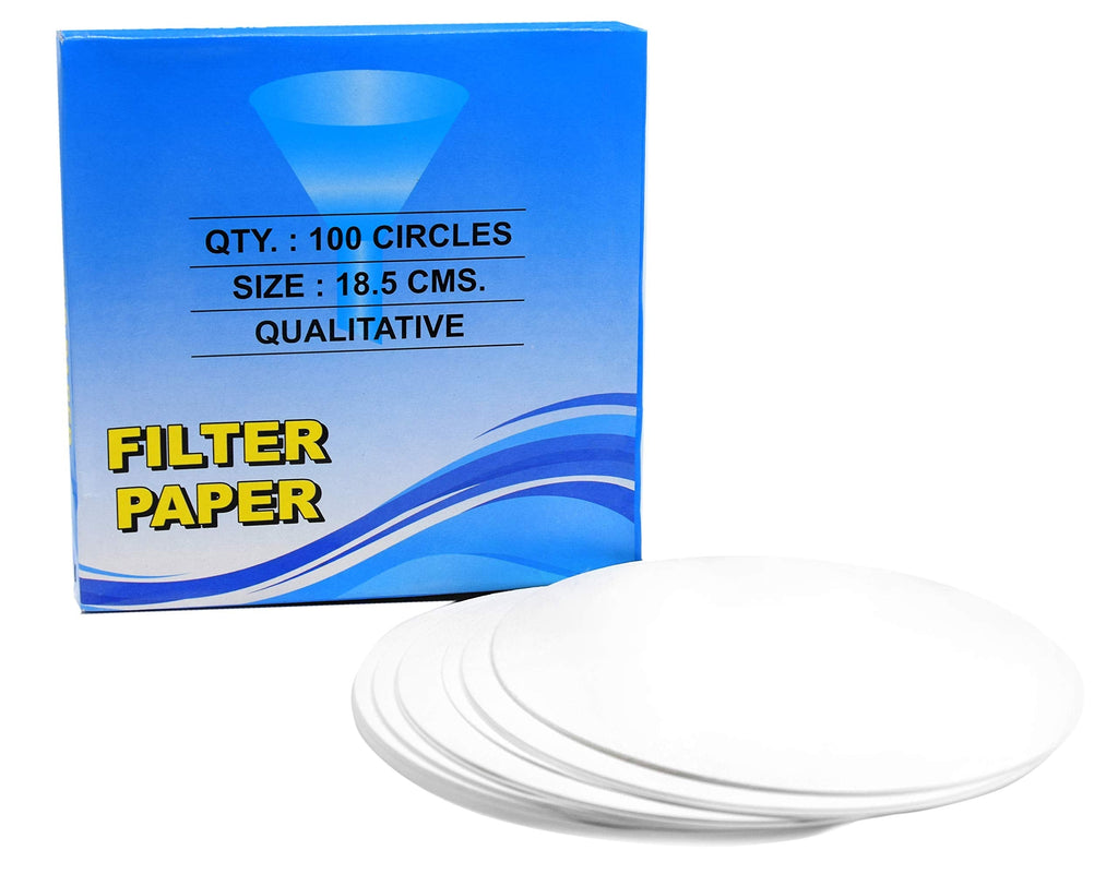 [Australia - AusPower] - Premium Qualitative Filter Paper, 100 Pack - 7.28" (18.5cm) - Eisco Labs 