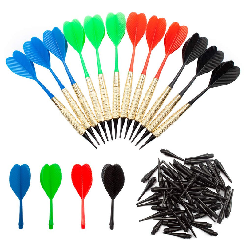 [Australia - AusPower] - GSE Games & Sports Expert 12 Pack Soft Tip Darts for Electronic Dart Board. Plus 60 Free Dart Tips 