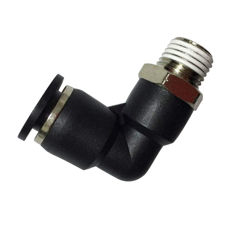 [Australia - AusPower] - Avanty PBT & Nickel Plated Brass Push to Connect Tube Fitting, 90 Degree Male Elbow, 1/4" OD x 1/4" NPT Male (Pack of 10) 