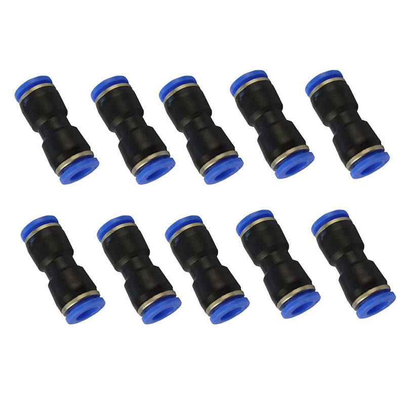 [Australia - AusPower] - Avanty Pneumatic Push to Connect Tube Fitting Union 10mm OD x 10mm OD Straight Connector (Pack of 10) 