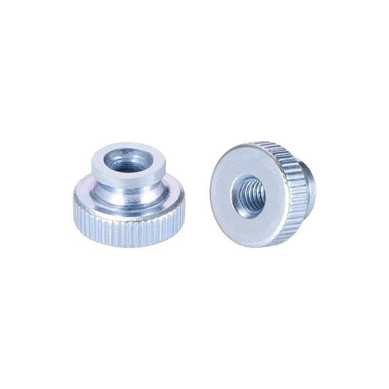 [Australia - AusPower] - uxcell Knurled Thumb Nuts, 20Pcs M4x0.7mm Iron Round Knobs Fastener for 3D Printer Parts, Silver Tone M4 