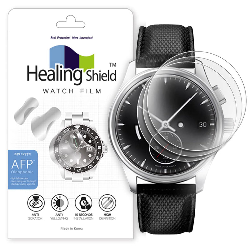 [Australia - AusPower] - [Healing Shield] Oleophobic Watch Screen Protector for smart watch, analog watch, wrist watch. AFP Flat watch protection film, waterproof, prevent scratch [3pack, 30mm] 