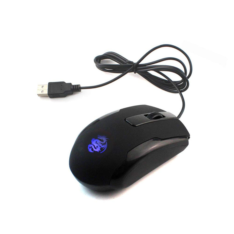 [Australia - AusPower] - WishLotus Left Handed Mouse Logo Laser Engraving and Matte Process 800 DPI Resolution 3D Button Plug and Play Mini USB Wired Mouse Suitable for Laptop 