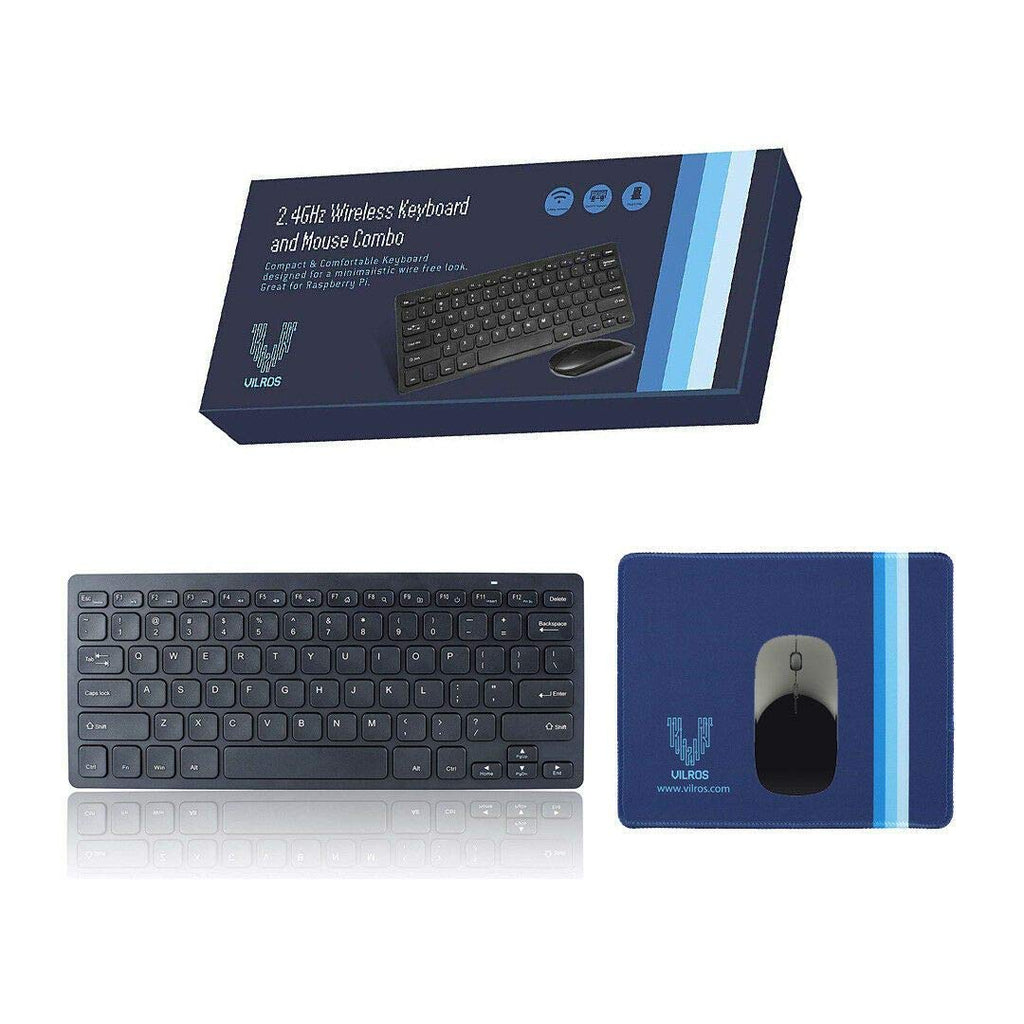 [Australia - AusPower] - 2.4GHz Wireless Keyboard and Mouse with Mouse-Pad-Great for Raspberry Pi 