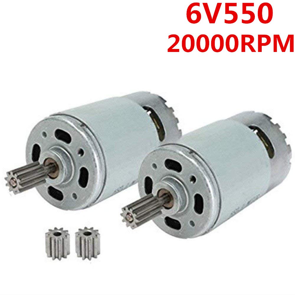 [Australia - AusPower] - weelye 2 Pcs Universal 550 20000RPM High Speed Electric Motor RS550 6V Motor Drive Engine Accessory for RC Car Children Ride on Toys Replacement Parts 