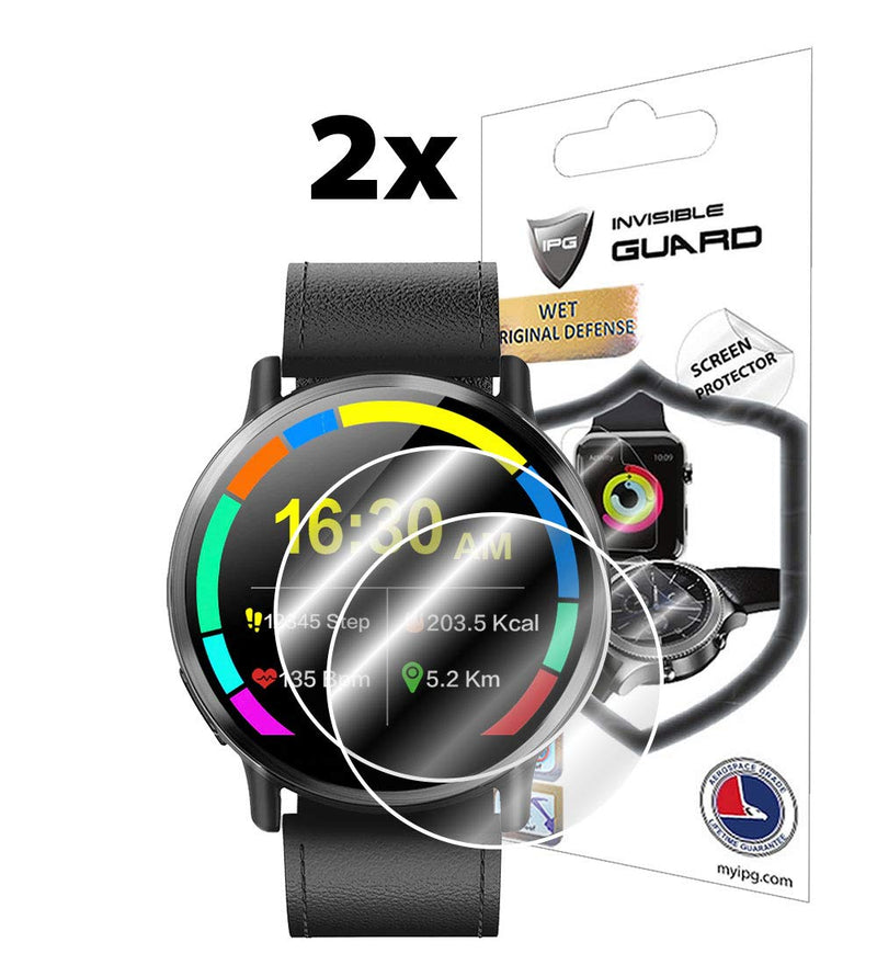[Australia - AusPower] - for LEMFO LEMX SmartWatch Screen Protector (2 Units) Invisible Ultra HD Clear Film Anti Scratch Skin Guard - Smooth/Self-Healing/Bubble -Free by IPG 