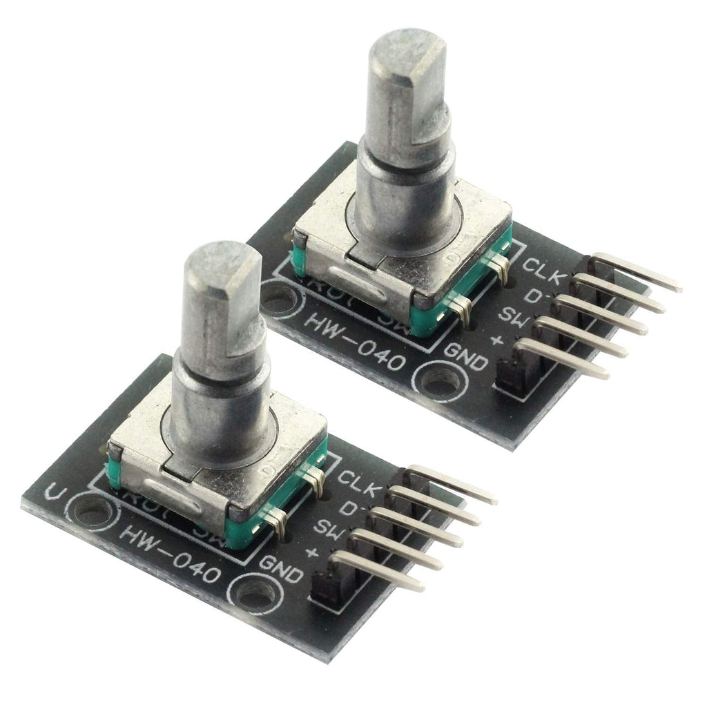 [Australia - AusPower] - Maxmoral 2pcs Rotary Encoder Module KY-040 360 Degrees for Arduino Compatible Brick Sensor Switch Development Board 