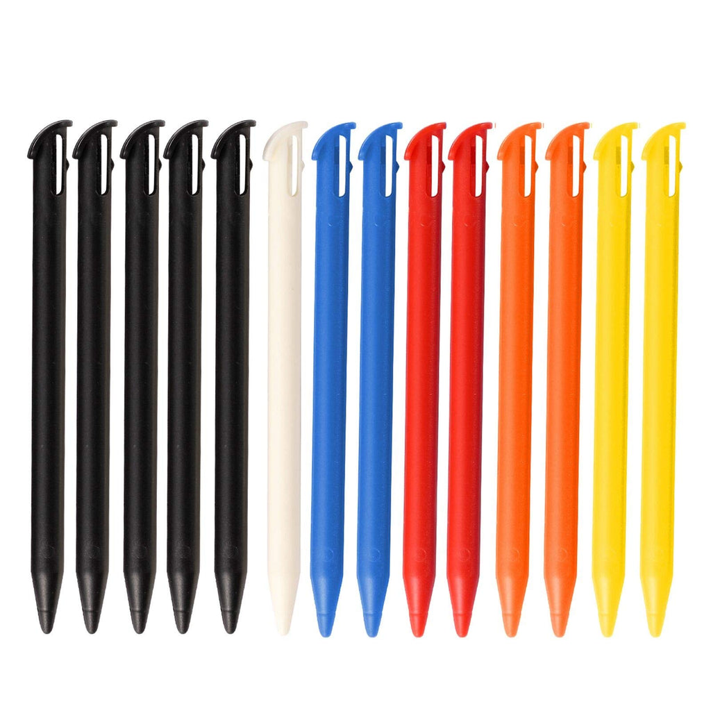[Australia - AusPower] - Yizerel Stylus Pen for New 3DS XL, 14 Pcs Colorful Plastic Replacement Touch Screen Stylus Set Compatible with New 3DS LL with HD Crystal Clear PET Films (Black White Blue Red Green Orange) new 3DS XL/LL 