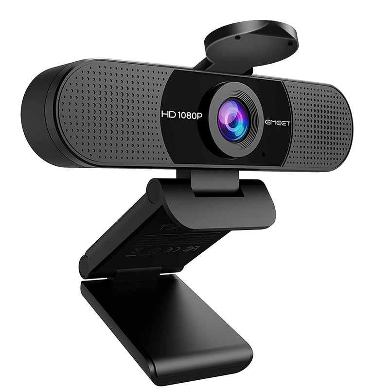 [Australia - AusPower] - 1080P Webcam with Microphone, eMeet C960 Web Camera, 2 Mics Streaming Webcam with Privacy Cover, 90°View Computer Camera, Plug&Play USB Webcam for Calls/Conference, Zoom/Skype/YouTube, Laptop/Desktop 