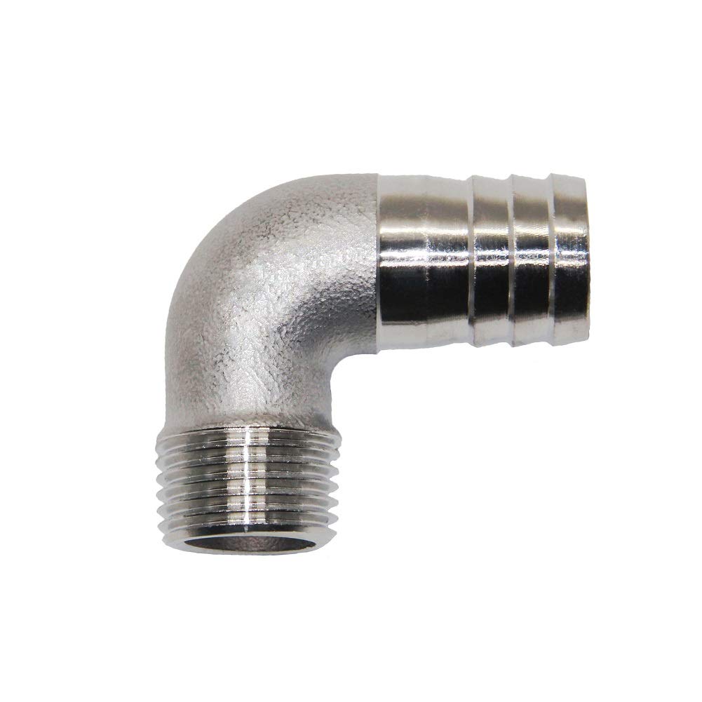 [Australia - AusPower] - Beduan Stainless Steel Elbow 1-1/4" Hose Barb x 1" Male NPT Home Brew Pipe Fitting 1-1/4" Barb x 1" NPT Male 