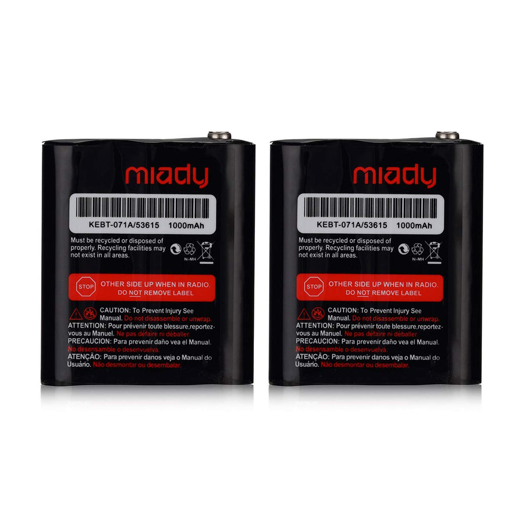 [Australia - AusPower] - Miady Pack of 2 Two-Way Radio Rechargeable Batteries 3.6V 1000mAh for Talkabout Motorola 53615 KEBT-071A KEBT-071-B KEBT-071-C KEBT-071-D 