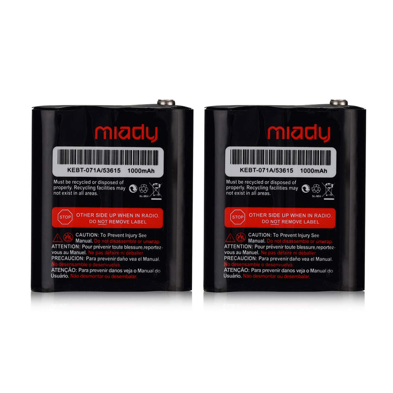 [Australia - AusPower] - Miady Pack of 2 Two-Way Radio Rechargeable Batteries 3.6V 1000mAh for Talkabout Motorola 53615 KEBT-071A KEBT-071-B KEBT-071-C KEBT-071-D 