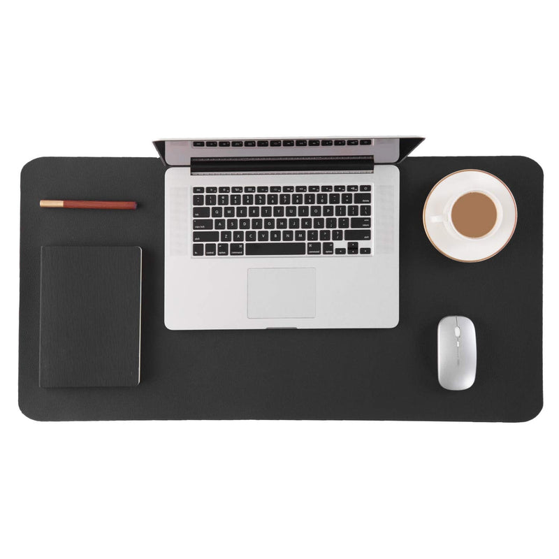 [Australia - AusPower] - Bedsure Leather Desk Pad Protector, Large Computer Desk Mat, Waterproof Non Slip Desk Writing Pad for Office and Home, Black 15.7x31.5 