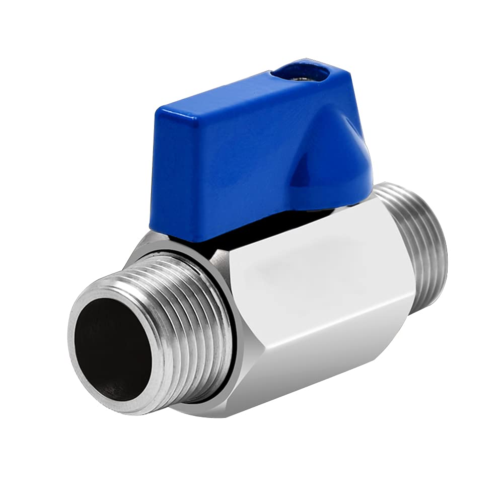 [Australia - AusPower] - Beduan 1/4" Mini Ball Valve, Stainless Steel Male x Male NPT Thread Shut-Off Valve 1/4 Inch Male Thread 