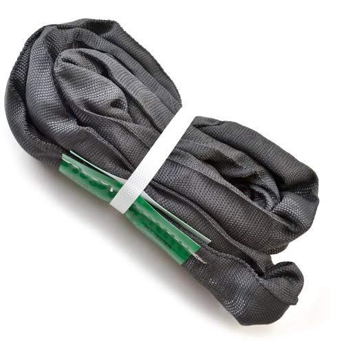 [Australia - AusPower] - runner deer Black Spanset Round Slings for Aerial Lyra Hoop Rig Aerial Silks Handing, Polyester Lifting Strop, Working Load Limit for Round Sling – 2 Tonne, Multiple Spanset Sizes 1'8"(0.5m) 