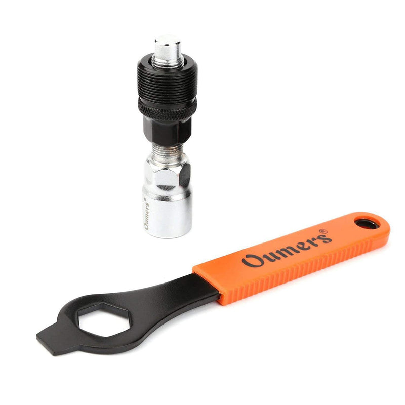 [Australia - AusPower] - Oumers Bike Crank Extractor and Bottom Bracket Remover with 16mm Spanner Wrench, Bicycle Crank Removal Tool Crank Puller Tool-Bike Crank Arm Remover Spanner Repair Tools Kit 