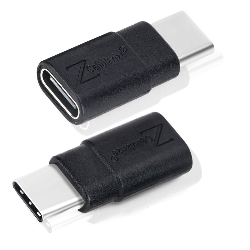 [Australia - AusPower] - Cellularize USB C Extender Adapter (2 Pack) 3.2/40Gbps Short Dock Extension Type-C 8K@60Hz PD 100W Low Profile Type-C Male to Female Thunderbolt QC & Data Transfer for USB-C Devices 2 Pack 