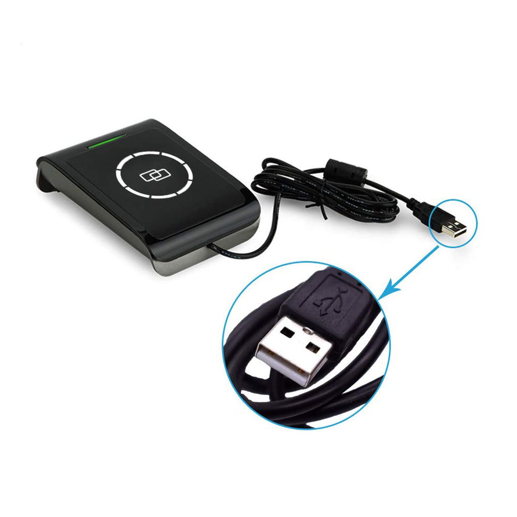 [Australia - AusPower] - YIQing S9-CU-00-00 NFC RFID Reader Writer for RFID Contactless IC Cards (Support ISO14443 Type A/B + ISO15693) + 2pcs MF1 Cards+ 2pcs I-Code 2 Cards+ SDK（The Reader Cannot be Used as a Keyboard） 