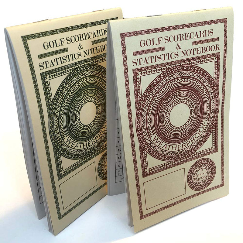 [Australia - AusPower] - Golf Scorecard and Statistics Notebook Weatherproof (2 Pack) Golf Stats, Fits Golf Covers-Made in USA 