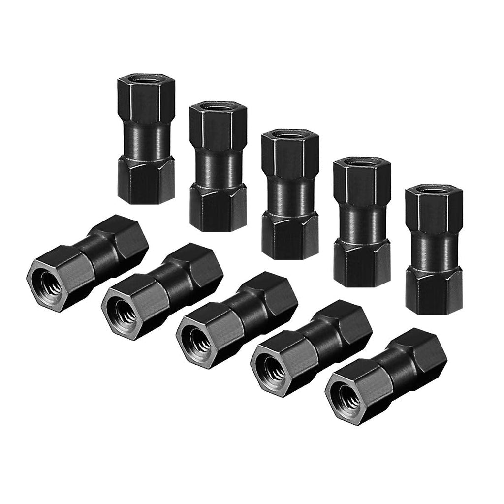 [Australia - AusPower] - uxcell Hex Aluminum Standoff Spacer Column M3x10mm,for RC Airplane,FPV Quadcopter,CNC,Black,10pcs 10mm Black 