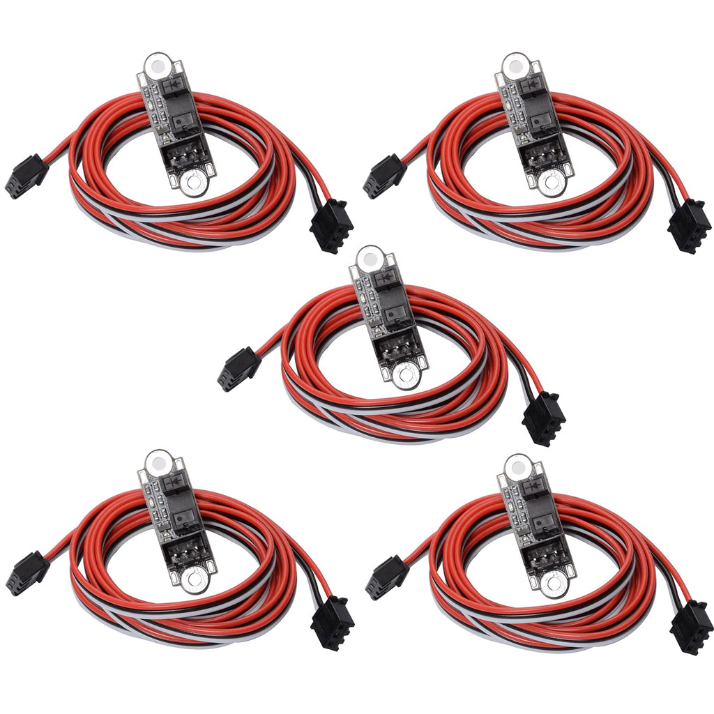 [Australia - AusPower] - 5 Pack Optical Endstop with 1M Cable Optical Switch Sensor Photoelectric Light Control Optical Limit Switch Module for 3D Printer 5 