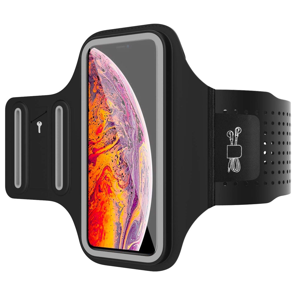 [Australia - AusPower] - MoKo 3D Cellphone Running Armband, Water Resistant Phone Case Pouch with Key Holder for Gym Jog Fitness Workout Compatible with iPhone 11/11 Pro/11 Pro Max/X/Xr/Xs/Xs Max/8/7,Galaxy Note 10/S20/S10/S9 
