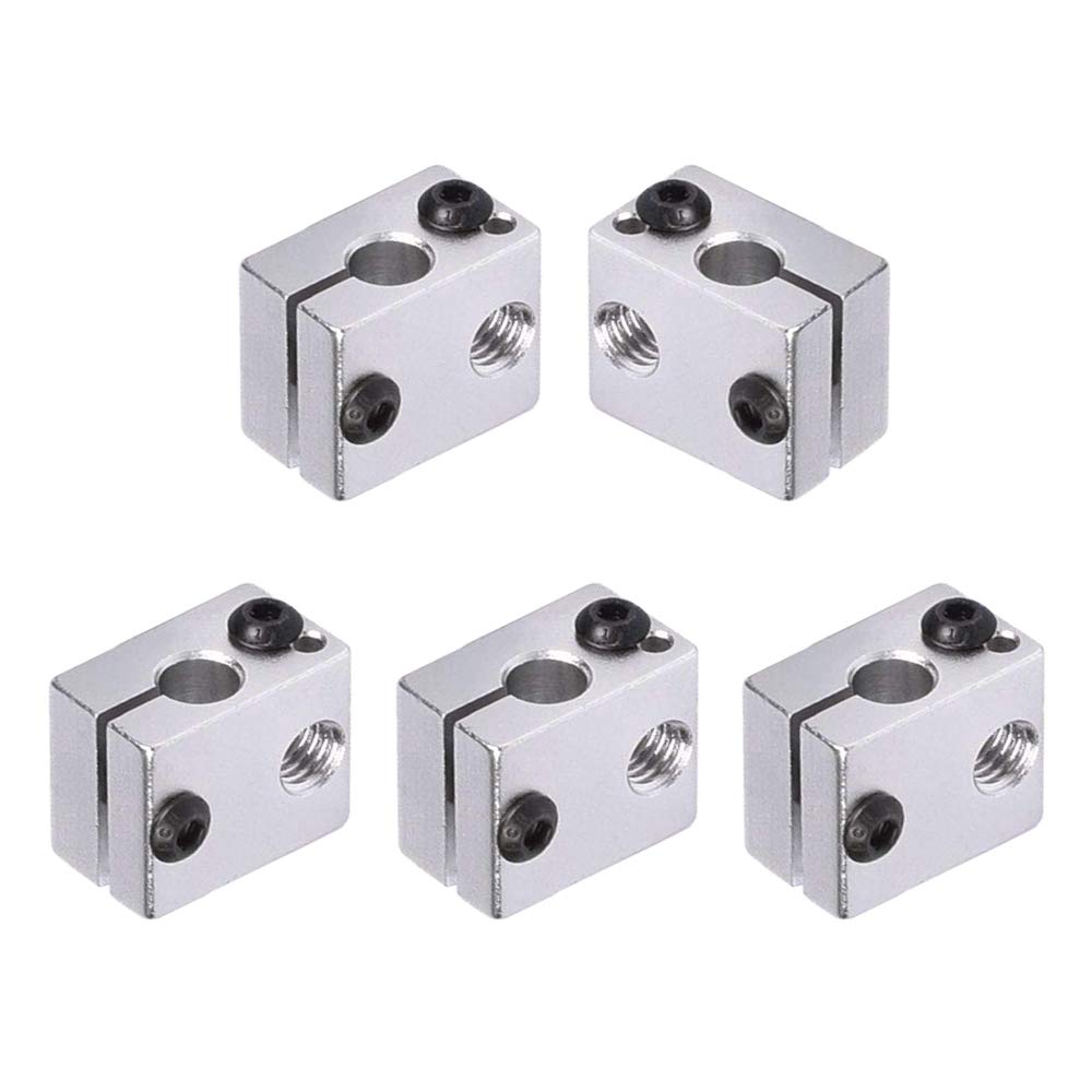 [Australia - AusPower] - Saiper Aluminium V6 Heater Block Hot End Heating Block Specialized for MK7 MK8 3D V6 Printer Extruder (5pcs) 