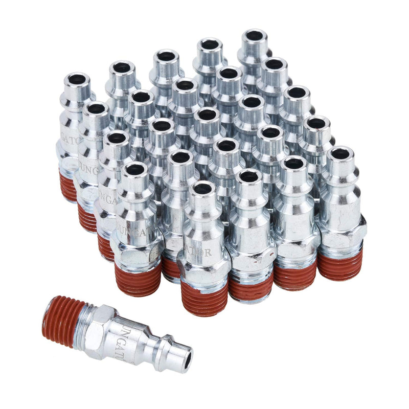 [Australia - AusPower] - SUNGATOR 1/4-Inch NPT Male Industrial Air Plug, Pneumatic Plugs (25-Pack) 