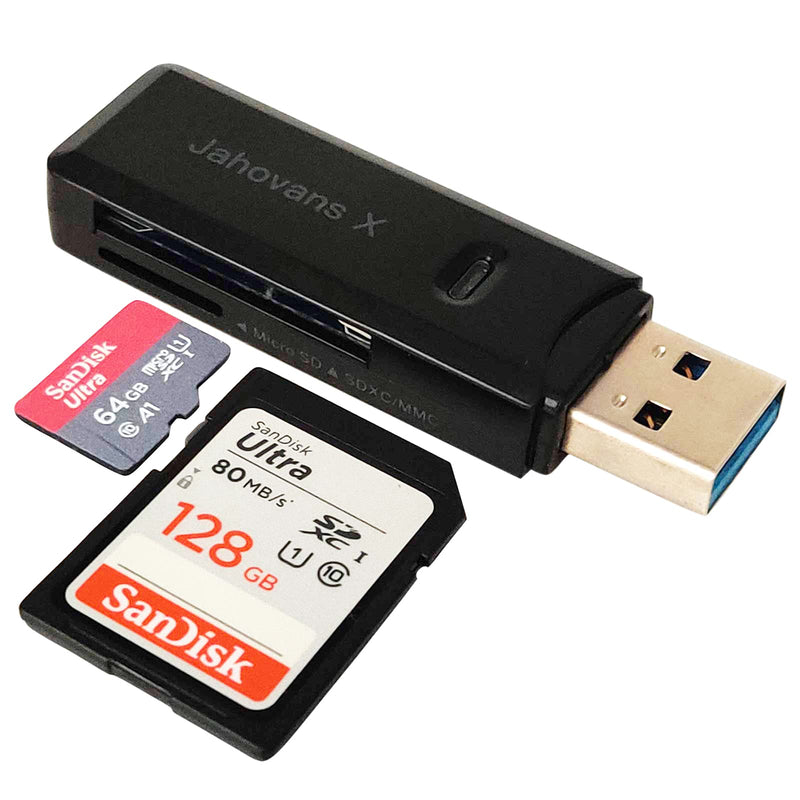[Australia - AusPower] - USB 3.0 SD Card Reader for PC, Laptop, Mac, Windows, Linux, Chrome, SDXC, SDHC, SD, MMC, RS-MMC, Micro SDXC Micro SD, Micro SDHC Card and UHS-I Cards (Black) USB 3.0 SD Card Reader (Black) 