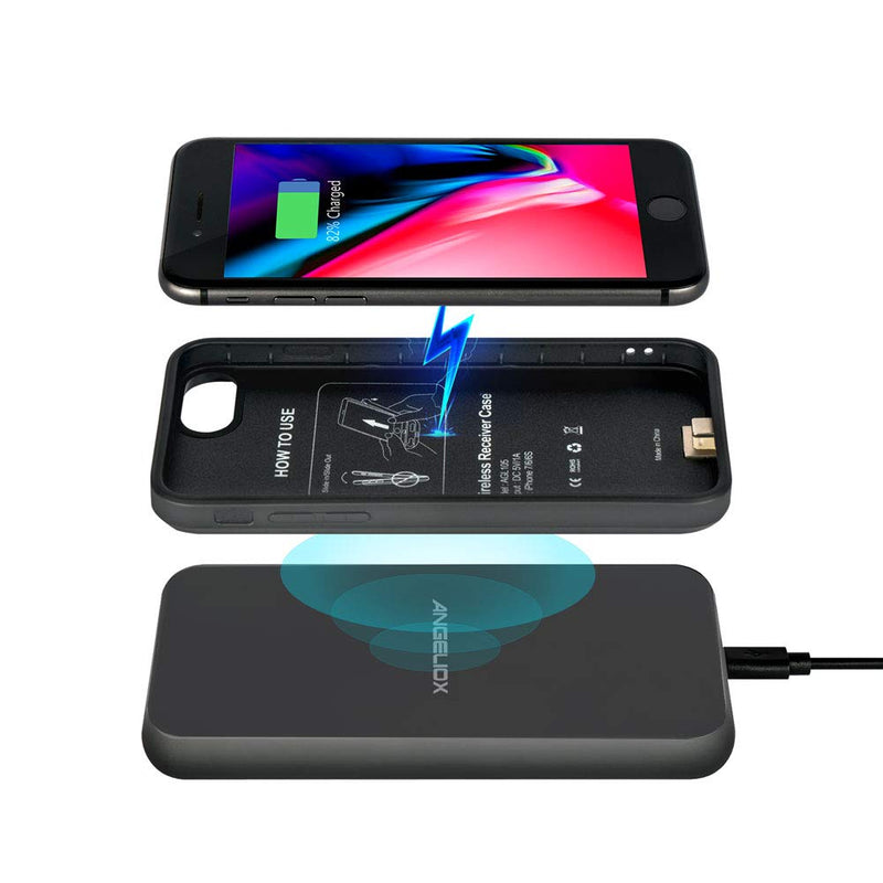 [Australia - AusPower] - ANGELIOX Wireless Charger with Qi Wireless Charging Receiver Case for iPhone 6/6s/7,Type-C 7.5W Fast Wireless Charging Pad Station for iPhone Xs/Xs Max/X/8 Plus,Samsung Note 9 ect.(4.7inch-No Battery 